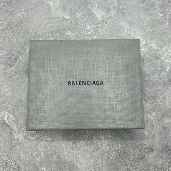 NWT Balenciaga Blue Paisley Print Leather Cardholder Wallet With Box Dust Bag - Picture 12 of 13